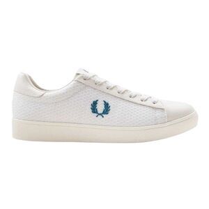 Fred Perry Mens Laurel Wreath Logo Leather Sneakers / White